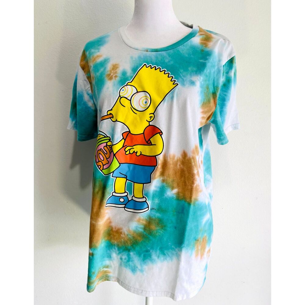 Simpson graphic t shirt cartoon character squish cup colorful casual women's M
